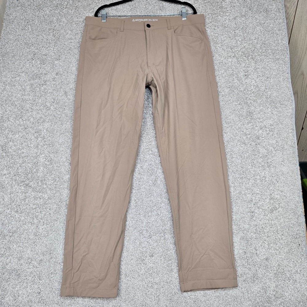 Western Rise Evolution Pant classic Fit Mens 38x32 Tan brown performance
